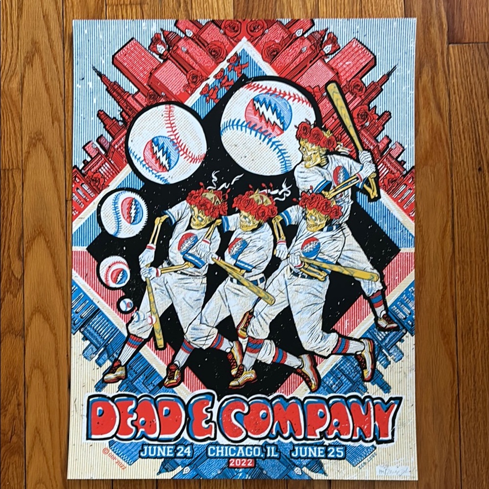 Dead and Company 6/24-25 Wrigley print by Zeb Love AP 199/290